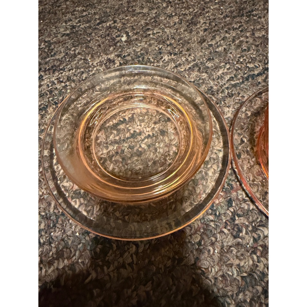 Priscilla Pink Depression Glass Breakfast Cereal Bowl 8133 Tiffin US Glass Co. - Picture 3 of 4